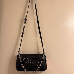 Juicy Couture Black crossbody bag with Silver chain New